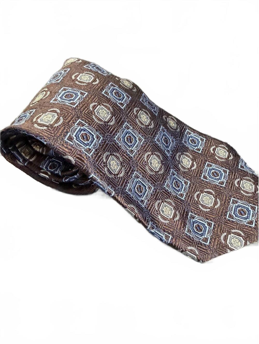 Robert Talbott Nordstrom Best of Class Brown Patterned Silk Tie